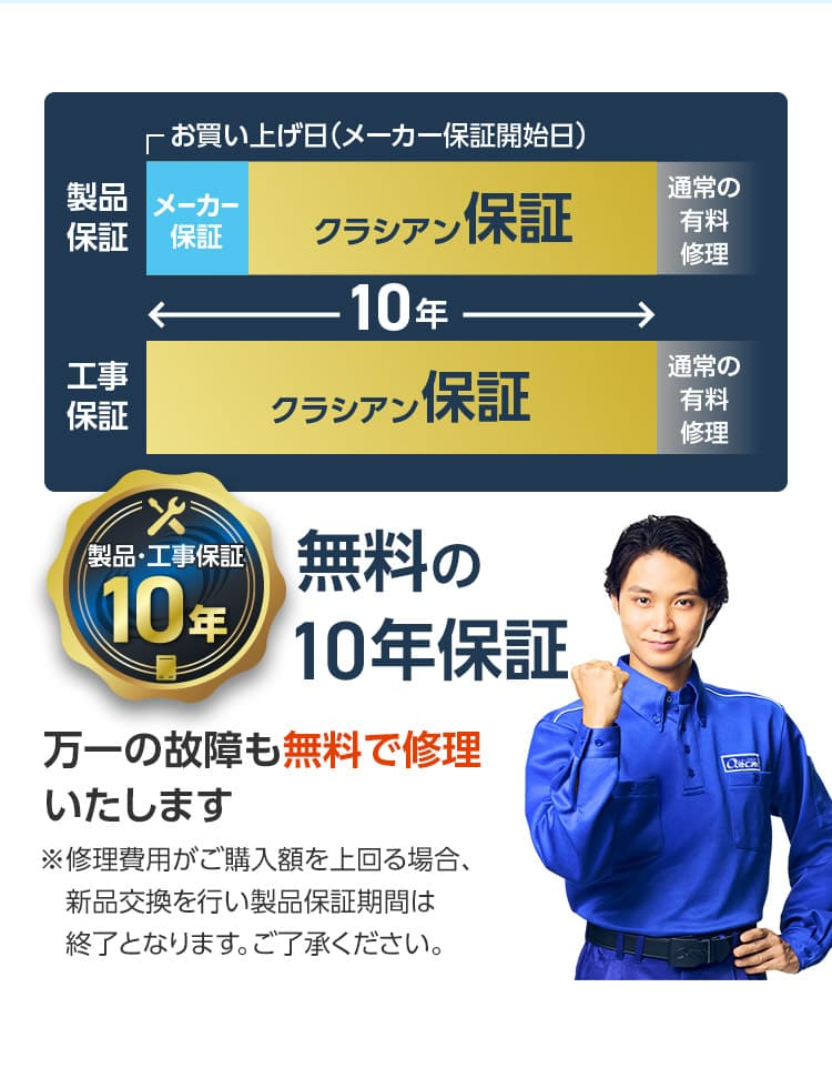 10年間保証